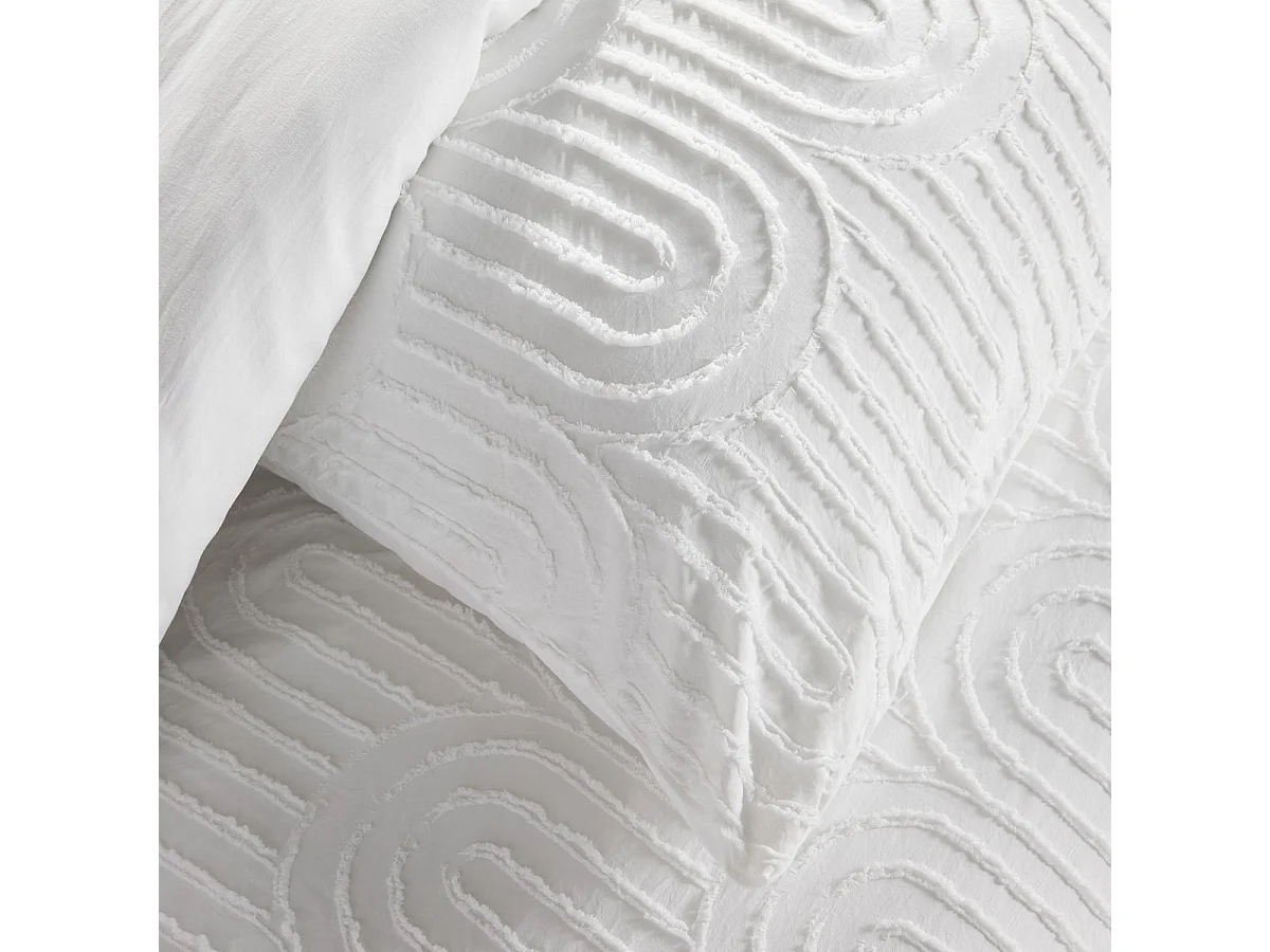 TODAY Essential - Housse de couette 220x240 cm avec 2 taies 63x63 cm, motif tufté