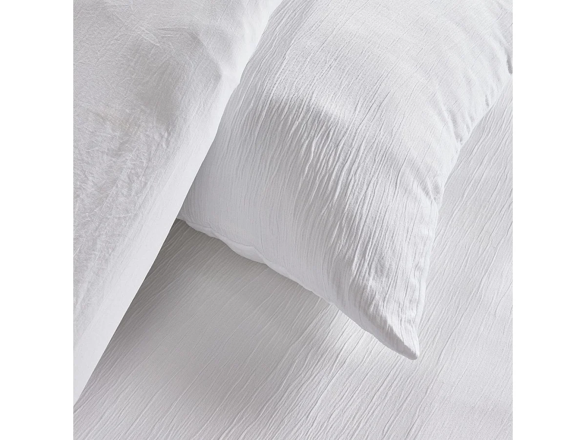 TODAY Essential Housse de couette effet crépon 220x240 cm blanc