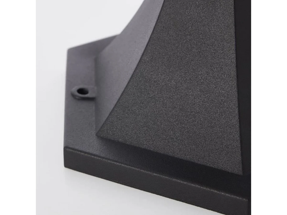 BRILLIANT Buiten Zwarte Metalen en Glazen Lantaarn Stijl Tuinlamp, E27 Fitting, IP44