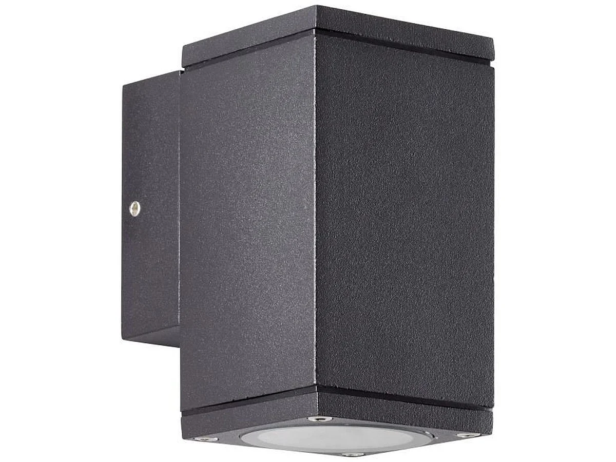 BRILLIANT Hally Buitenwandlamp Antraciet Metaal en Glas IP44