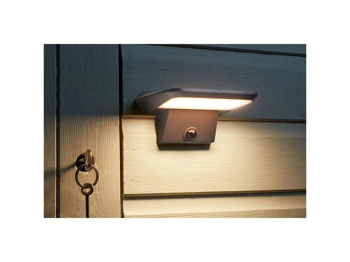 SMART GARDEN Sentry Spot Mural Solaire détecteur PIR, 800 lm, Blanc chaud