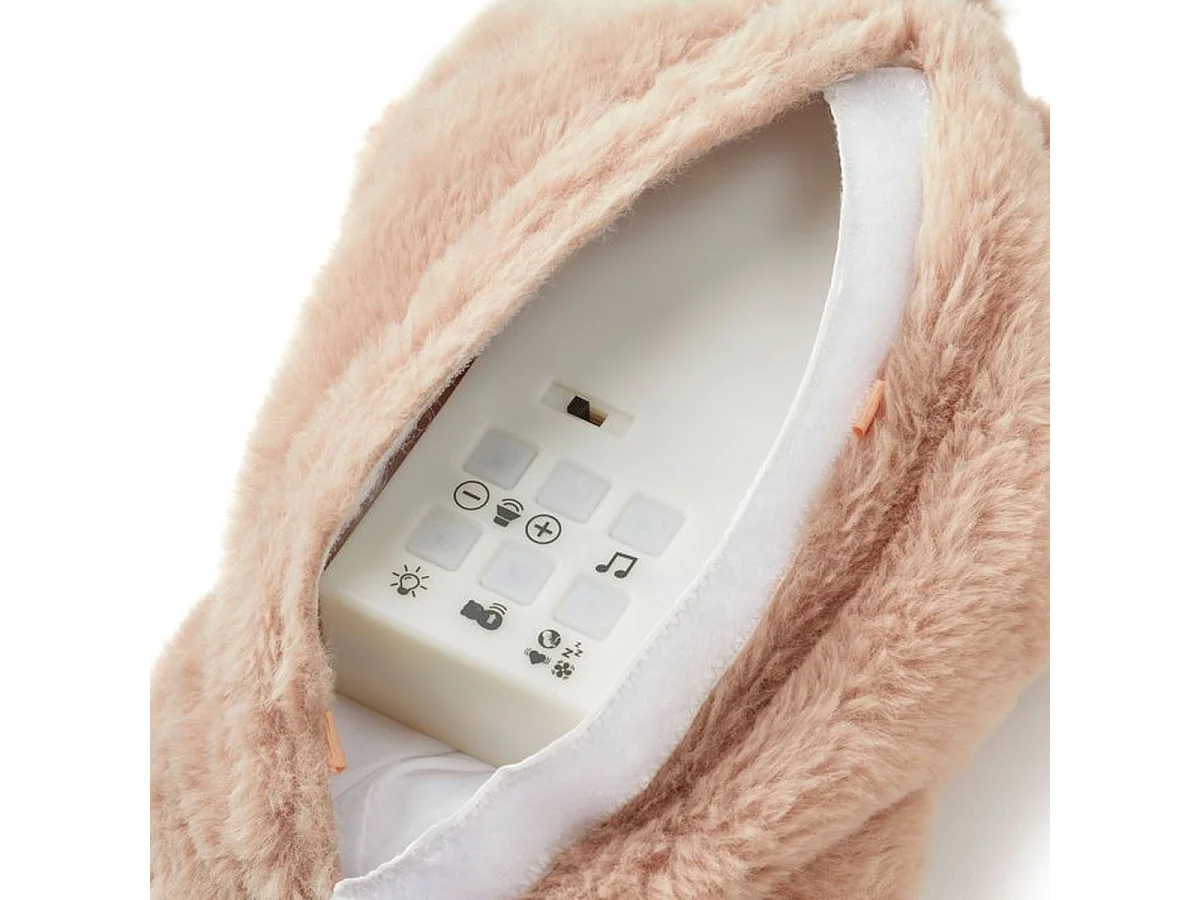 Nuby Mon Doudou Apaisant Ours en Peluche Veilleuse Musicale avec Mouvement Respiratoire