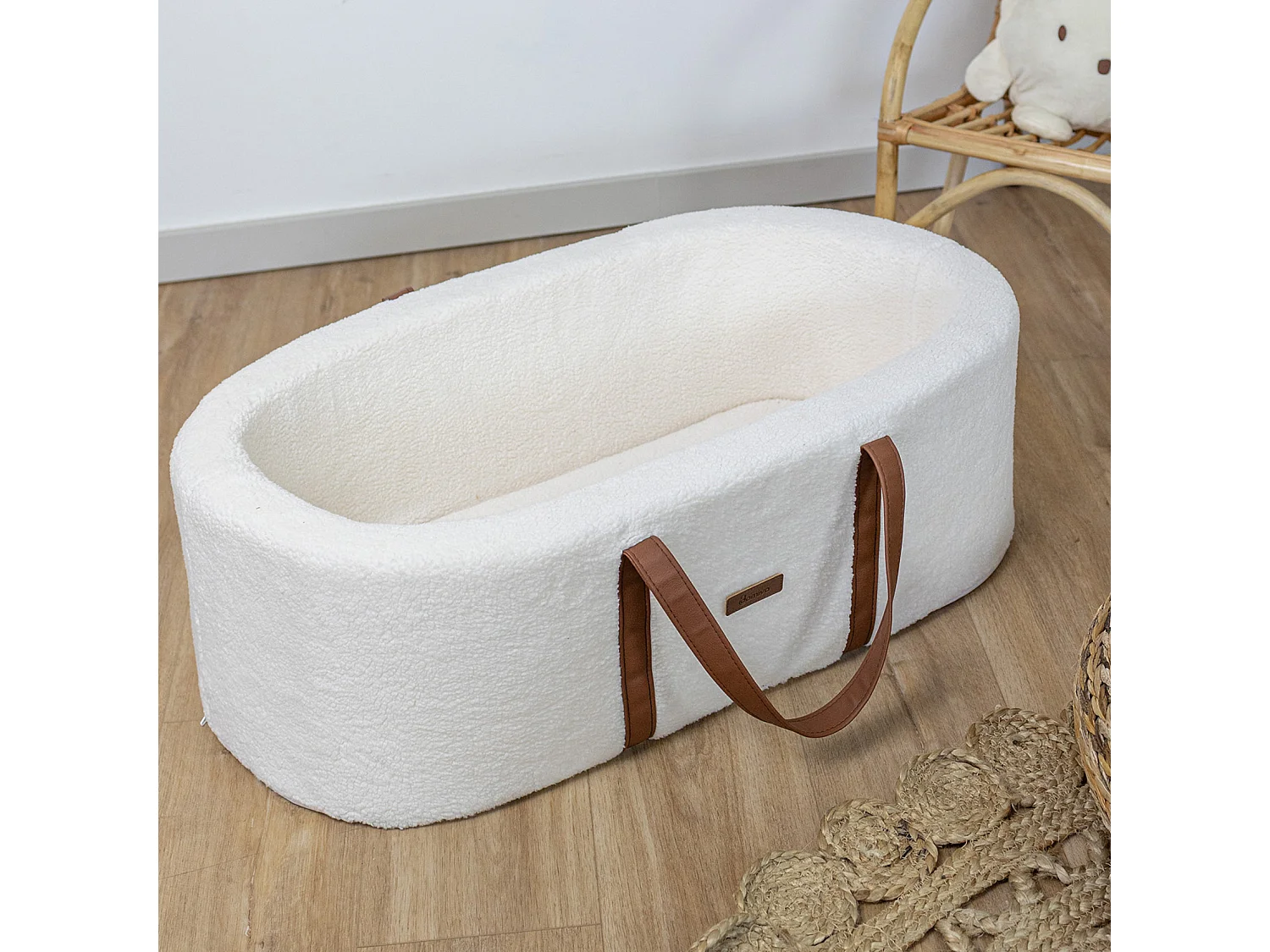 Couffin sherpa ultra-doux pour bébé