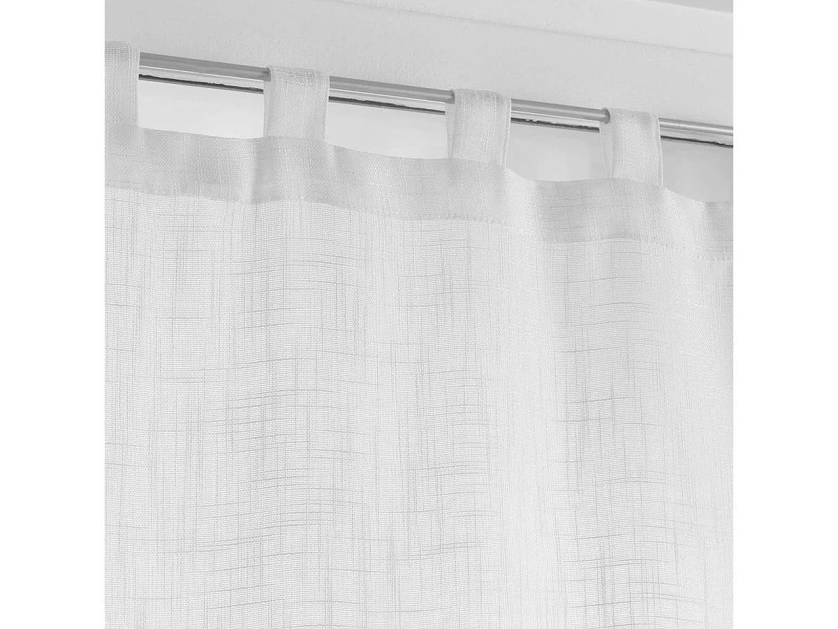 Paire de Voilages à Passants "Haltona" 45x90cm Blanc