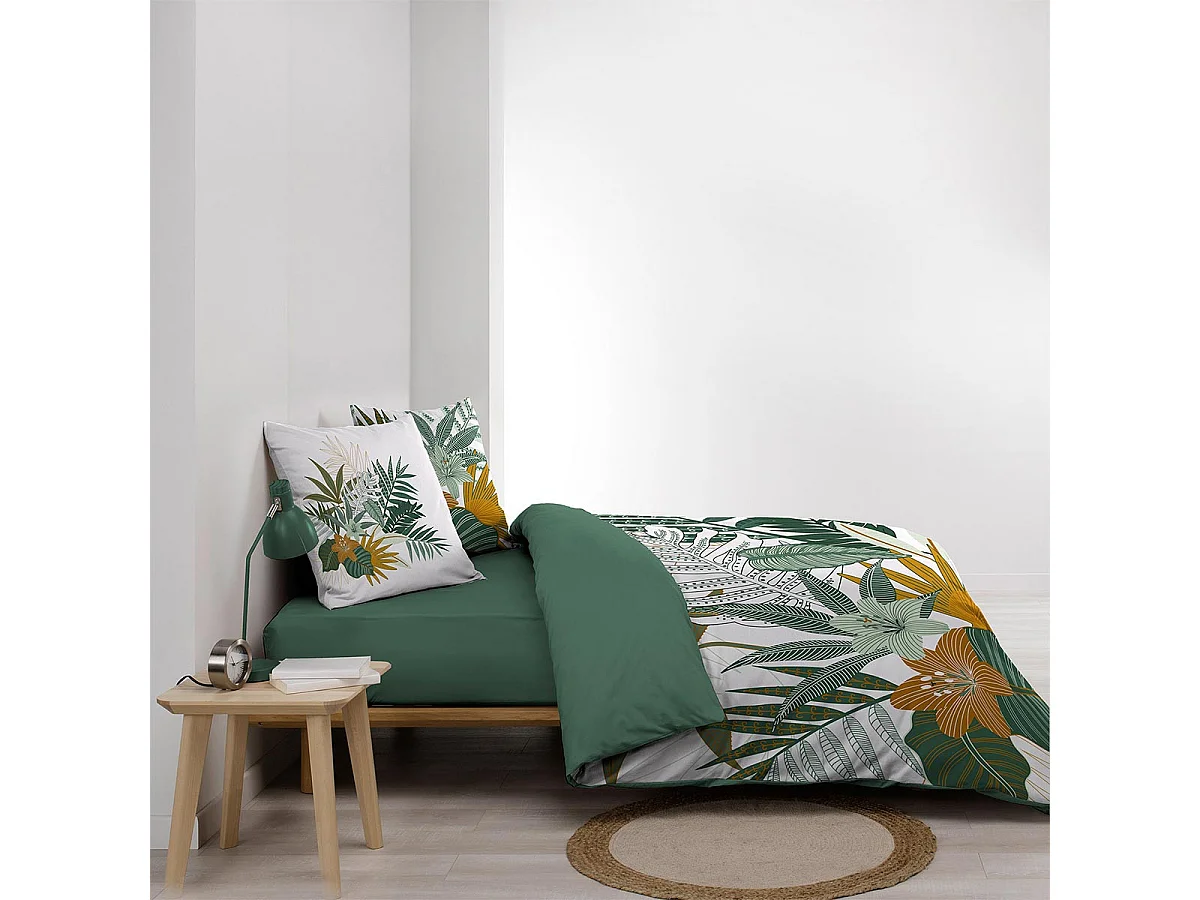 Parure de Lit 3 Pièces "Florida" 260x240cm Vert