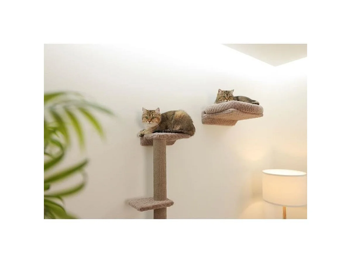 KERBL MONTE ALPI - Kit mural modulaire 8 pièces pour chats, gris
