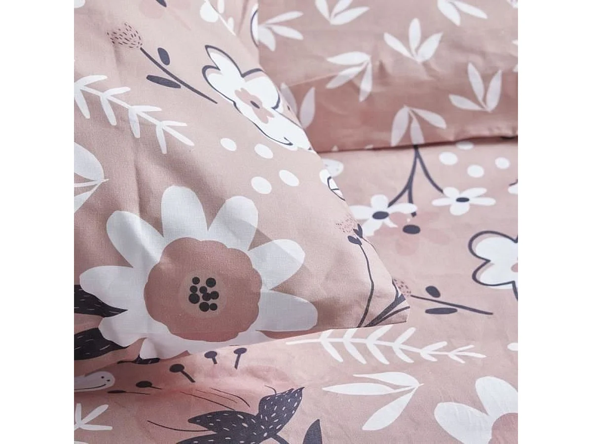 TODAY Sunshine - Housse de couette 220 x 240 cm avec 2 taies 63 x 63 cm, 100% coton