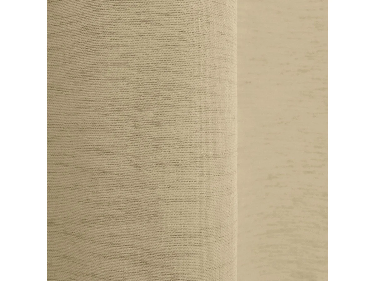 Rideau Voilage Effet Lin "Maya" 140x240cm Miel