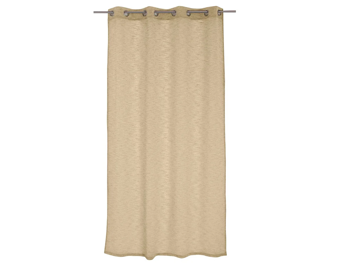 Rideau Voilage Effet Lin "Maya" 140x240cm Miel