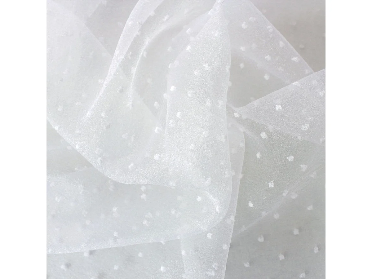 Paire de Voilages "Lolita" 60x120cm Blanc