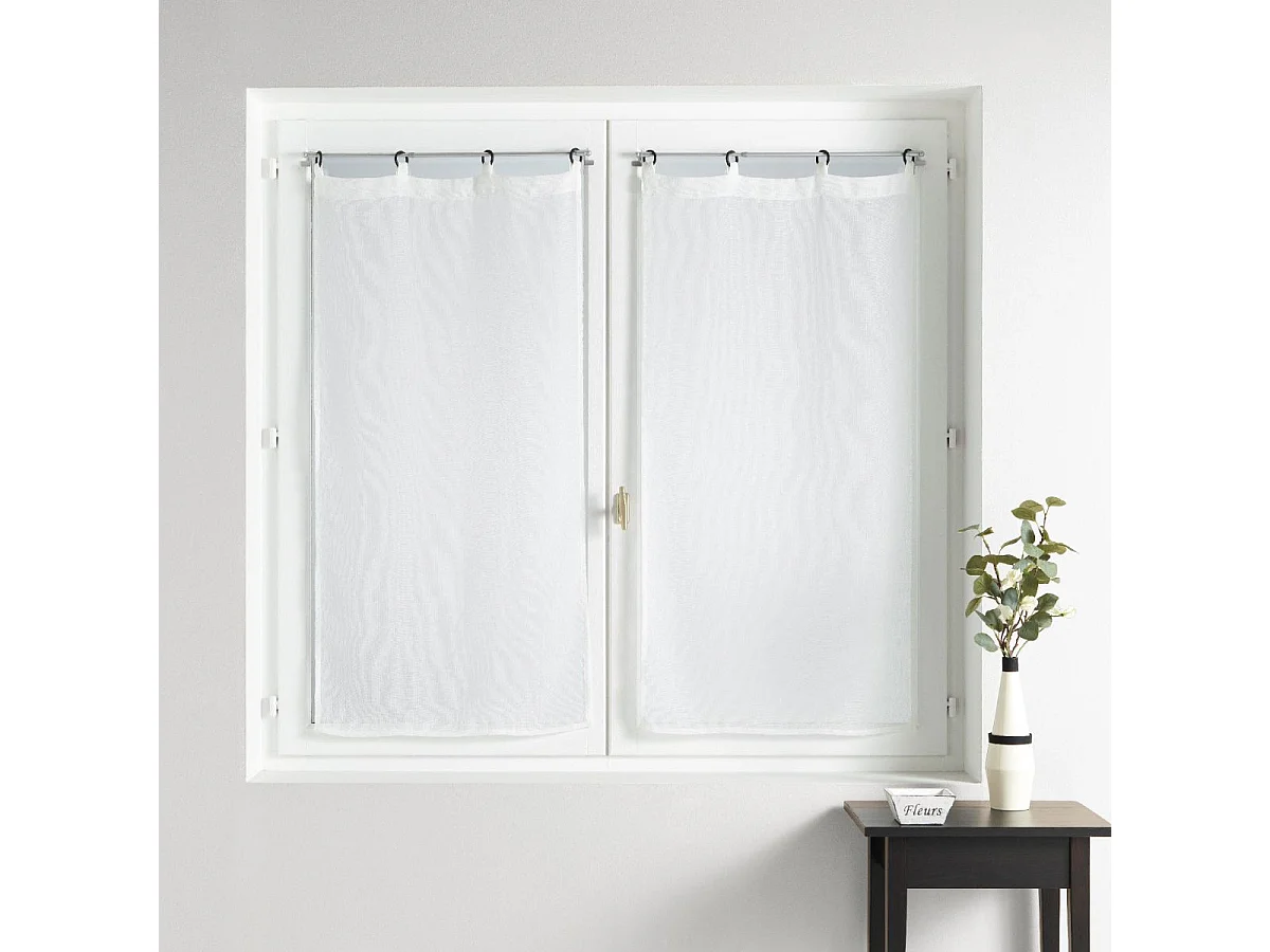 Paire de Voilages à Œillets "Davina" 60x120cm Blanc