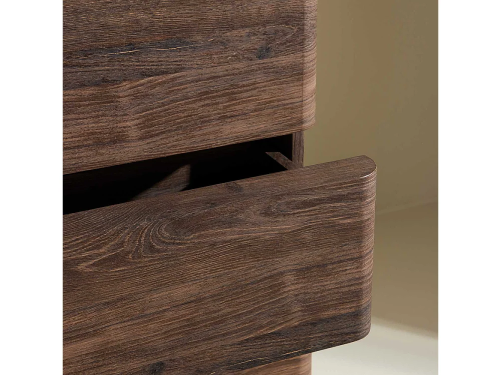 Commode Design 5 Tiroirs "Noble" 100cm Moka