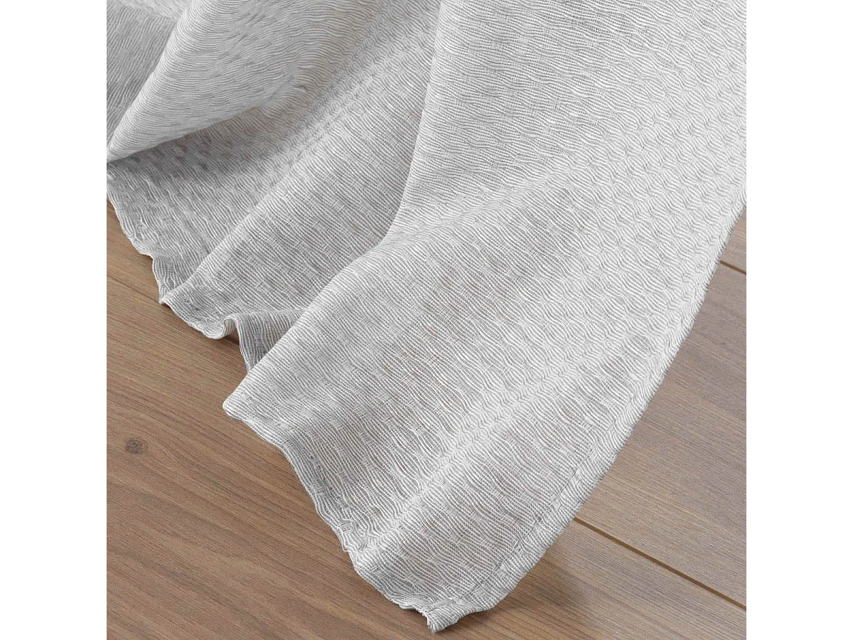 Rideau Voilage Jacquard "Ophelia" 140x280cm Gris