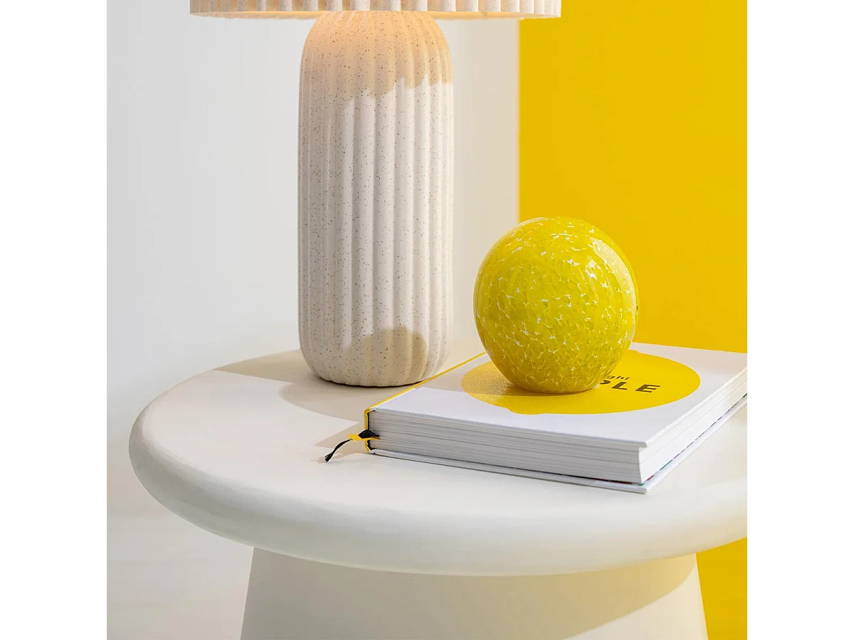Presse-Papier Boule en Verre "Sunrise" 12cm Jaune