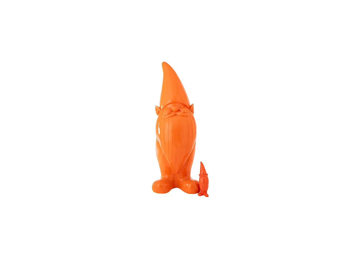 Statuette Lutin d'Extérieur "Gnomo" 34cm Orange