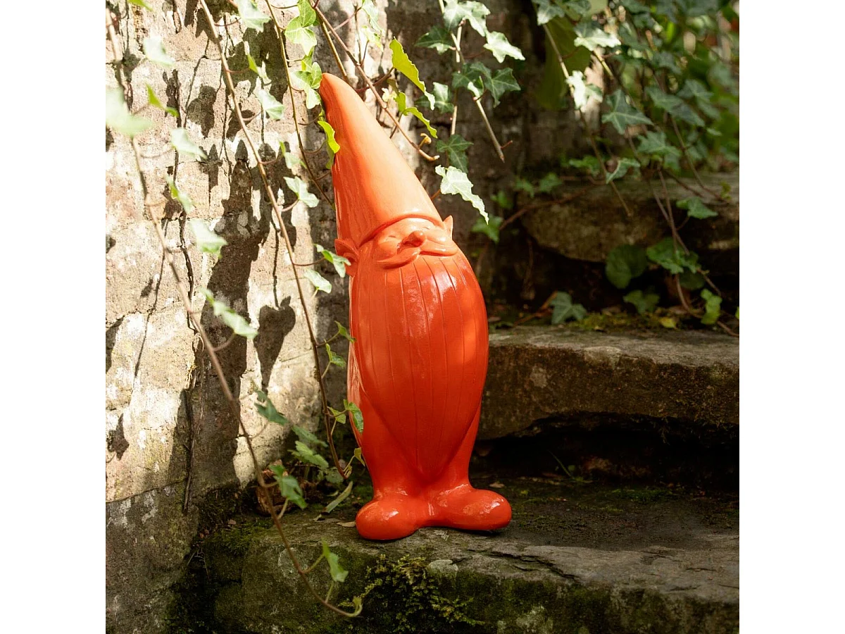 Statuette Lutin d'Extérieur "Gnomo" 34cm Orange