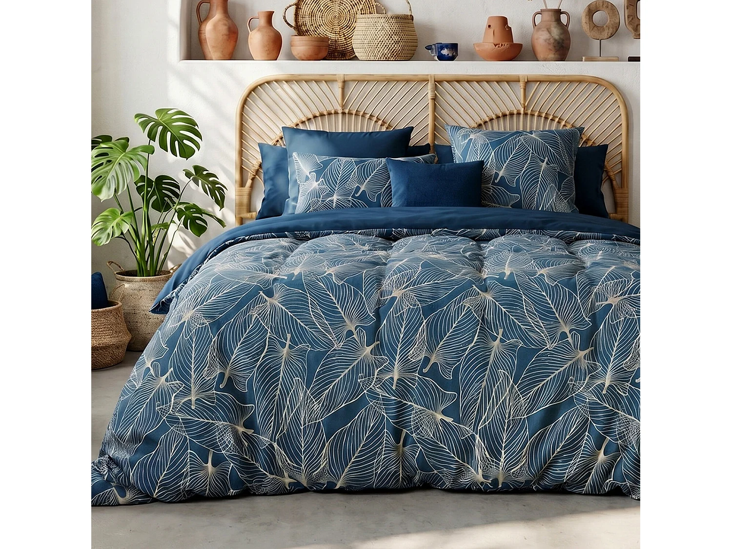 Parure housse de couette cohiba coton imprimée