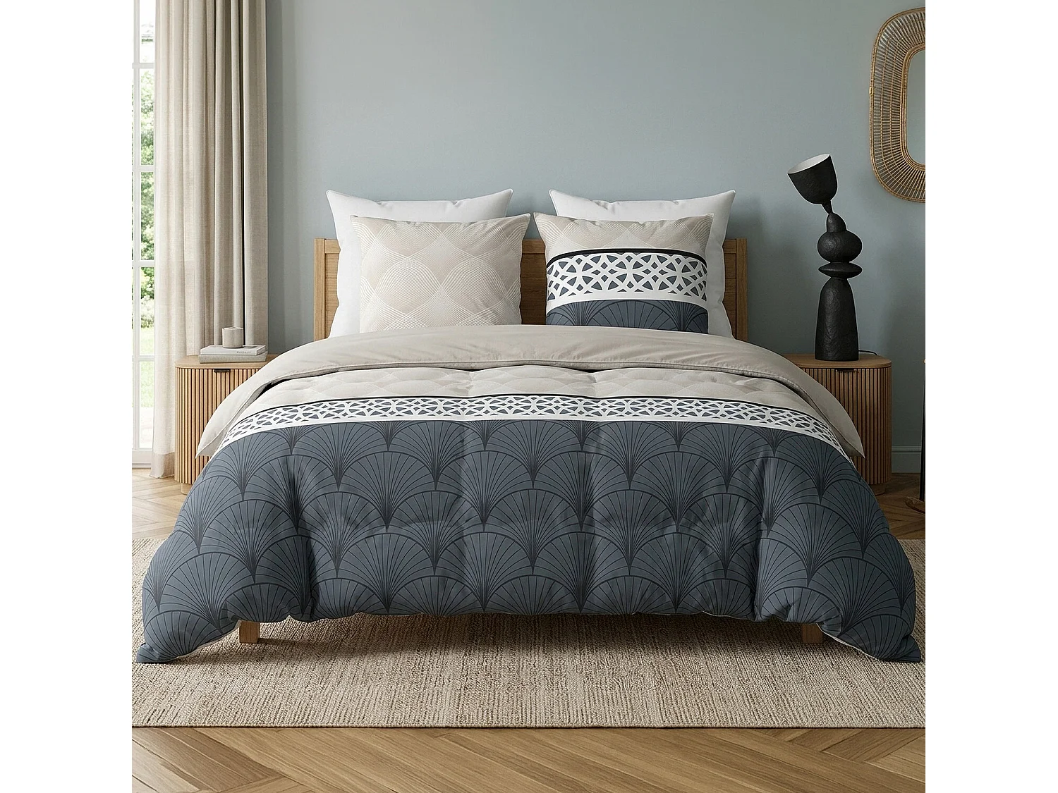 Parure housse de couette ARCADIA Coton 57 fils