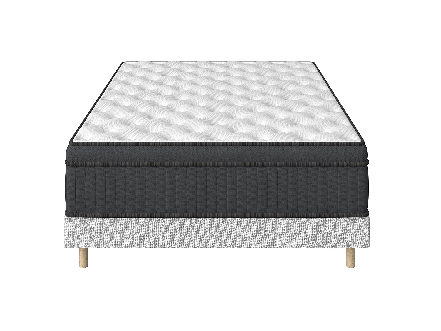 Ensemble matelas + sommier 120x190 cm, Mousse à mémoire de forme,épaisseur du matelas 25cm