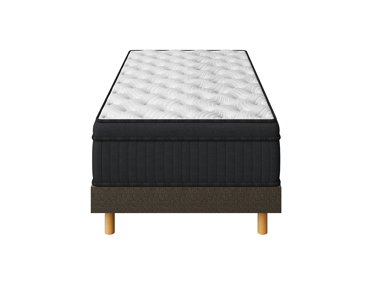 Ensemble Matelas à ressorts + sommier 90x190 cm, Mousse à mémoire de forme,épaisseur 25cm