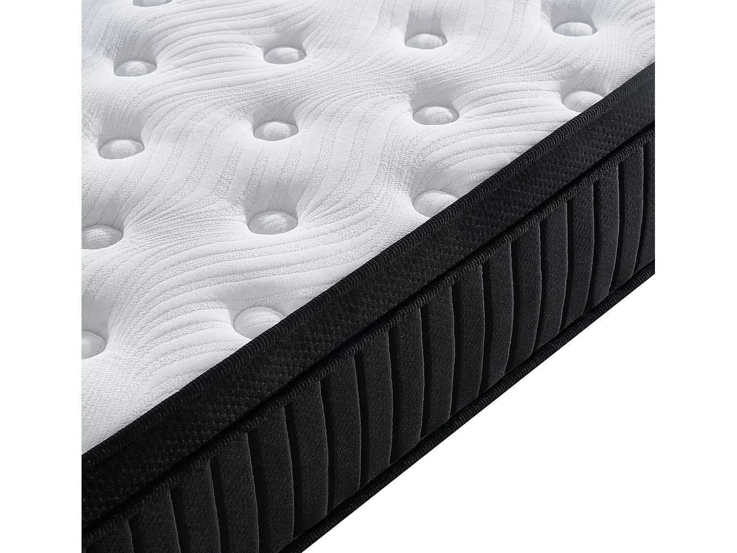 Ensemble Matelas à ressorts + sommier 90x190 cm, Mousse à mémoire de forme,épaisseur 25cm