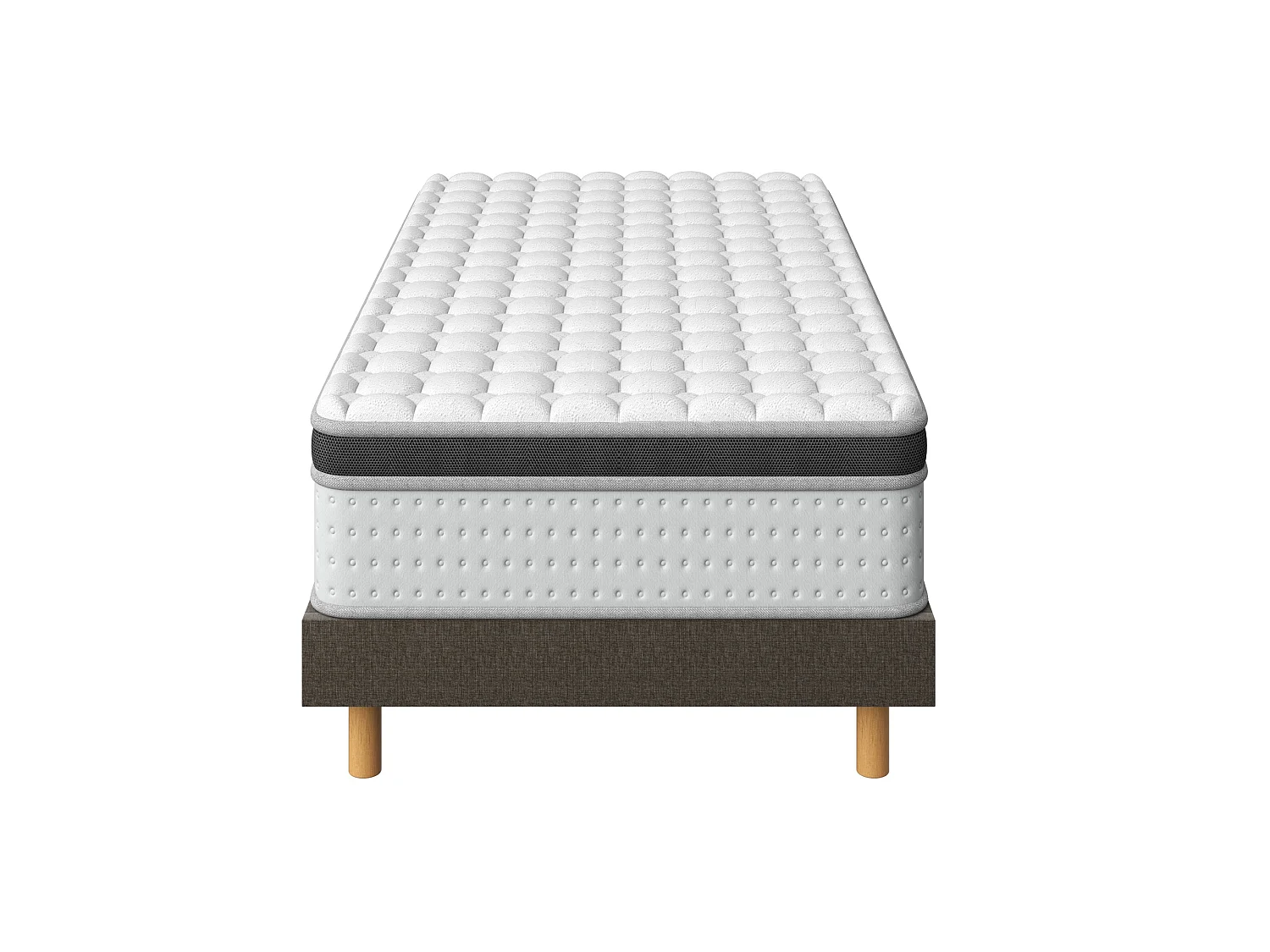 Ensemble Matelas à ressorts + sommier 90x200 cm, Mousse à mémoire de forme,épaisseur 25cm