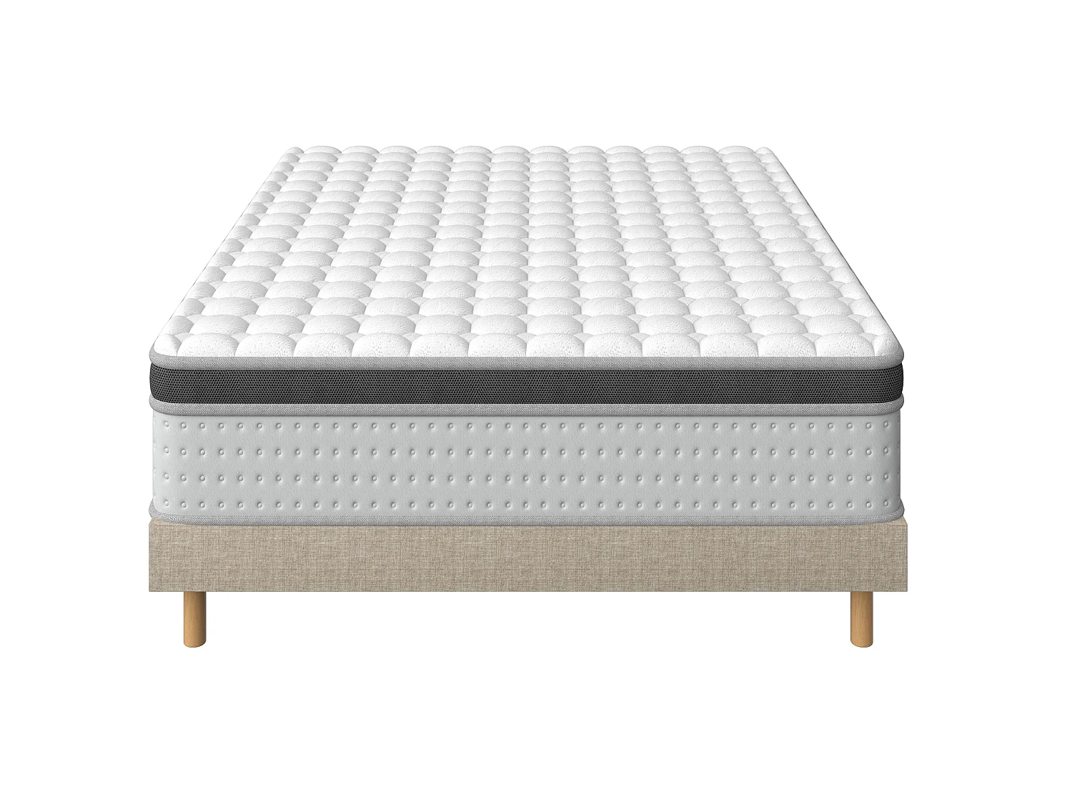 Ensemble matelas + sommier 120x190 cm, Mousse à mémoire de forme,épaisseur du matelas 25cm
