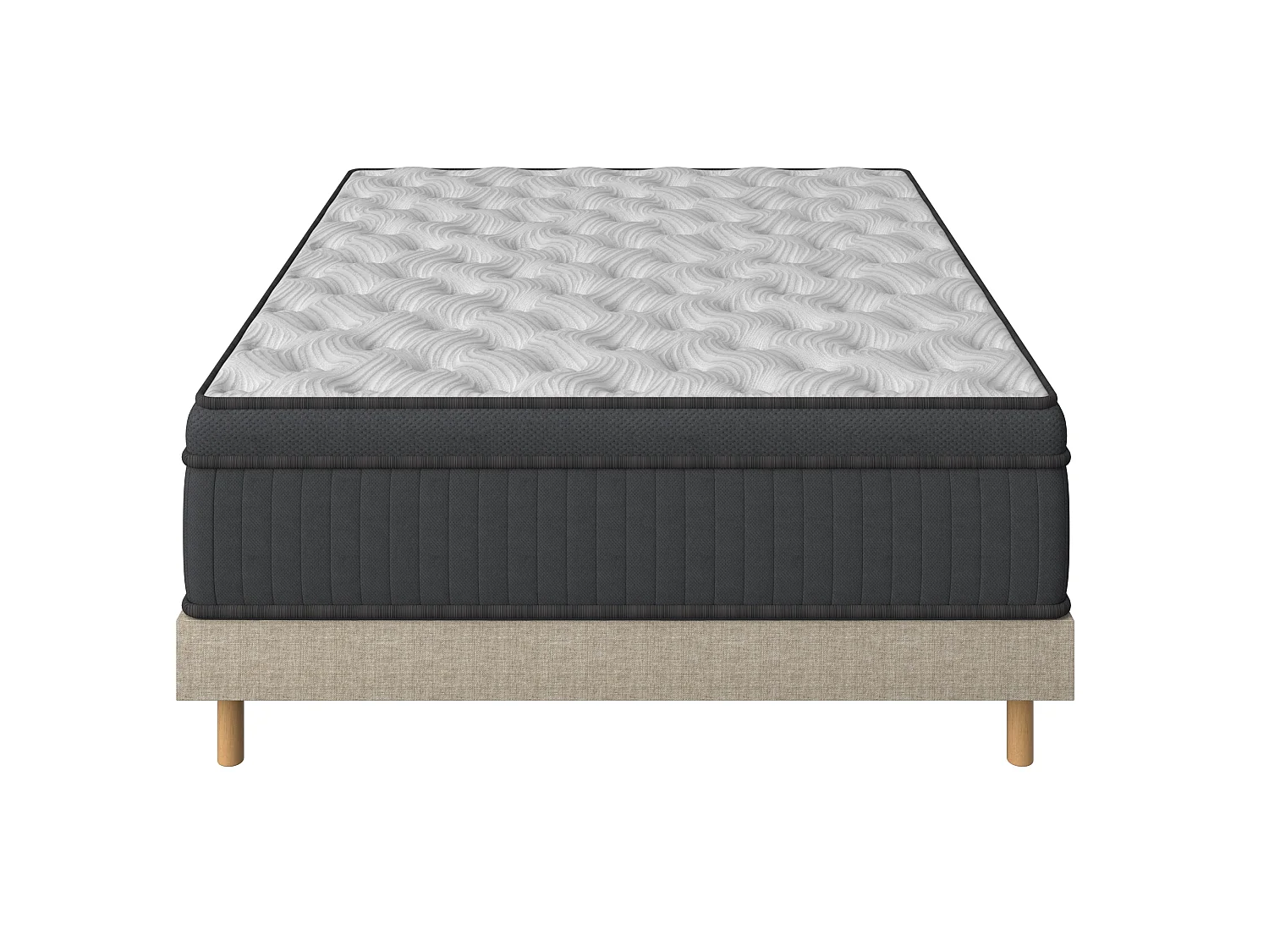 Ensemble matelas + sommier 120x190 cm, Mousse à mémoire de forme,épaisseur du matelas 25cm