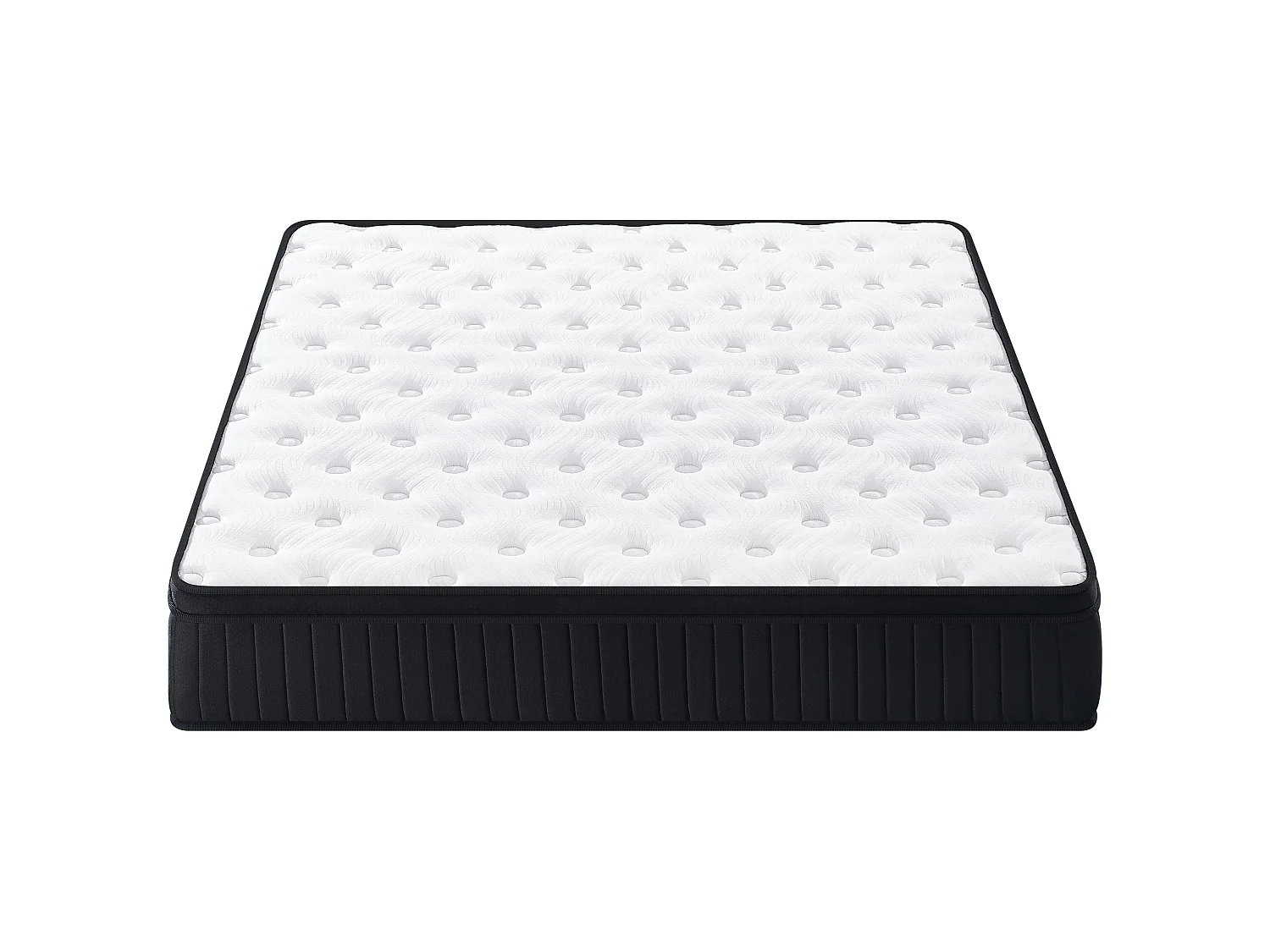 Matelas Ressorts Ensachés 140x190 cm SOMNIAE , Accueil Mémoire De Forme, 25 cm D'épaisseur, Noir