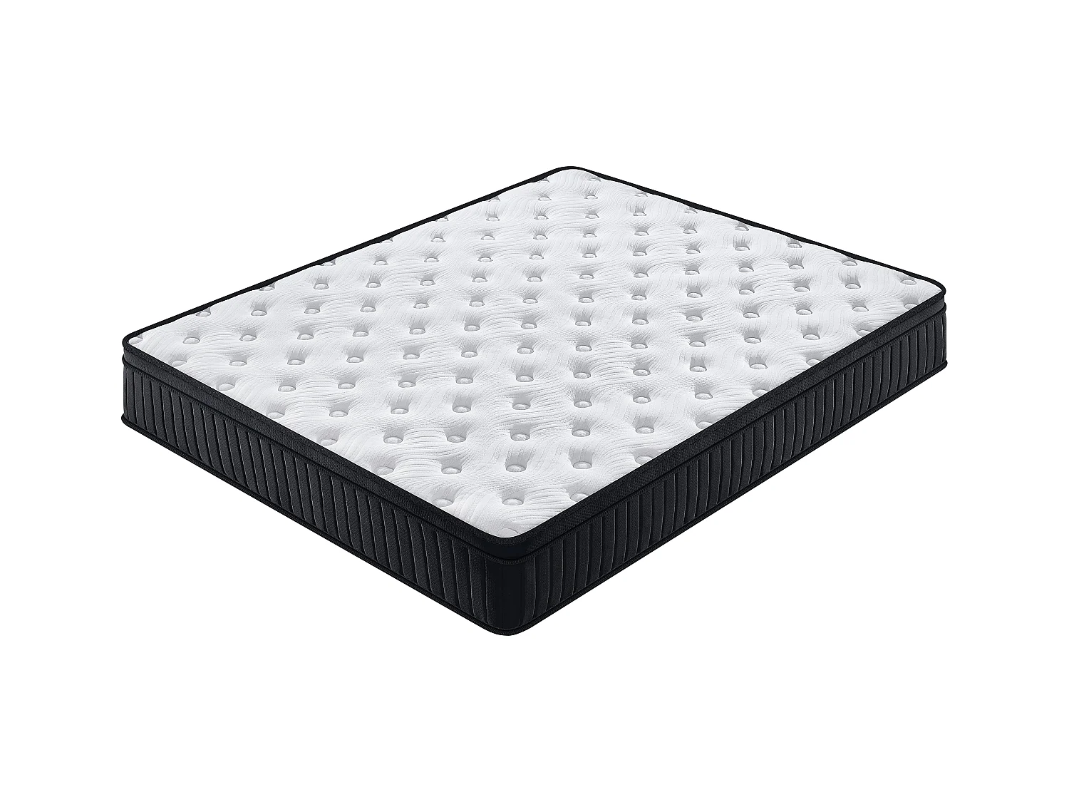 Matelas Ressorts Ensachés 120x190 cm SOMNIAE , Accueil Mémoire De Forme, 30 cm D'épaisseur, Noir