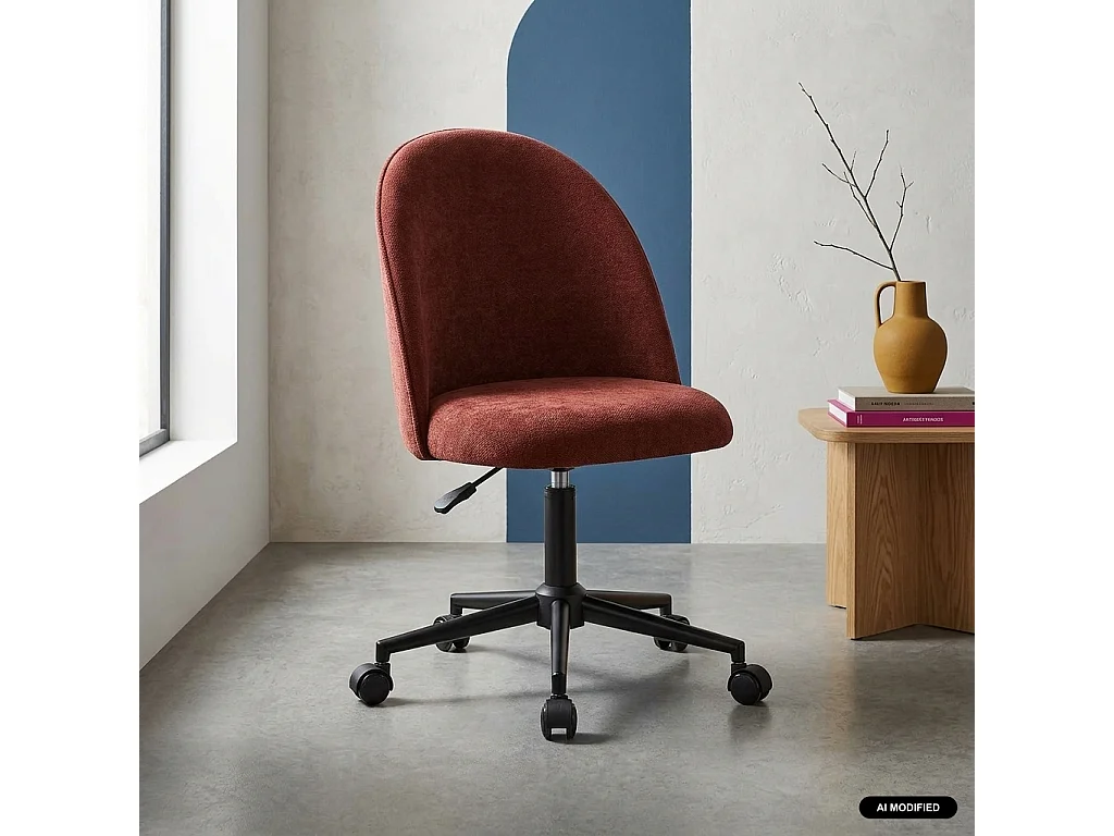 Silla de oficina con ruedas  rojo