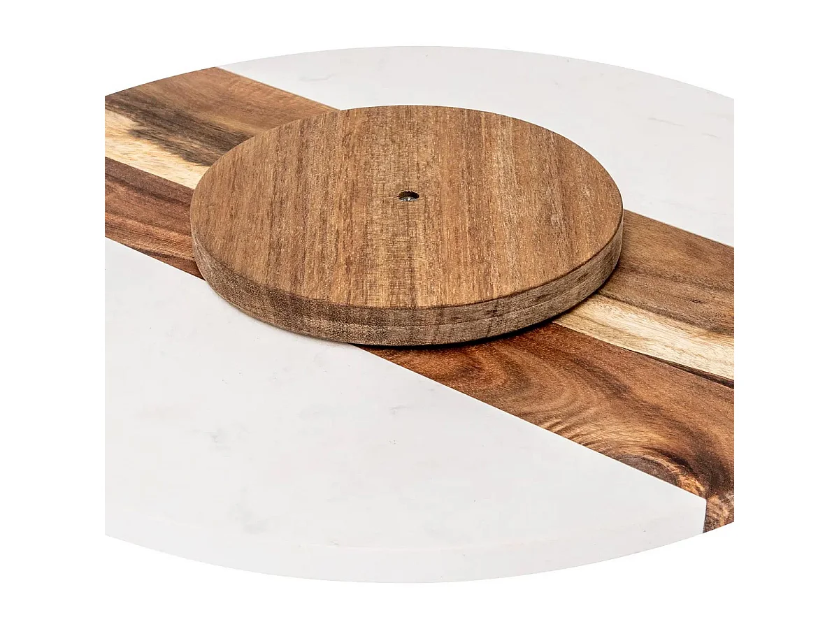 Plateau Tournant en Bois "Harmony" 35cm Naturel