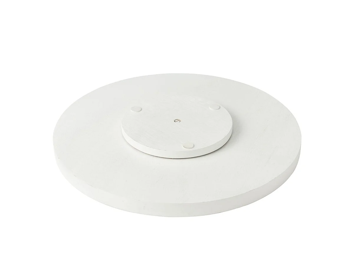 Plateau Tournant en Bois "Tod" 45cm Noir & Blanc
