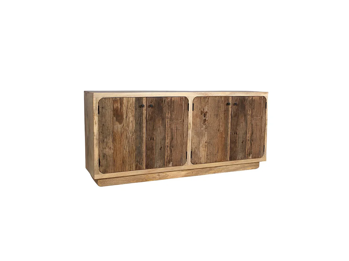 Meuble sous vasque en bois de manguier et en bois recyclé Barry