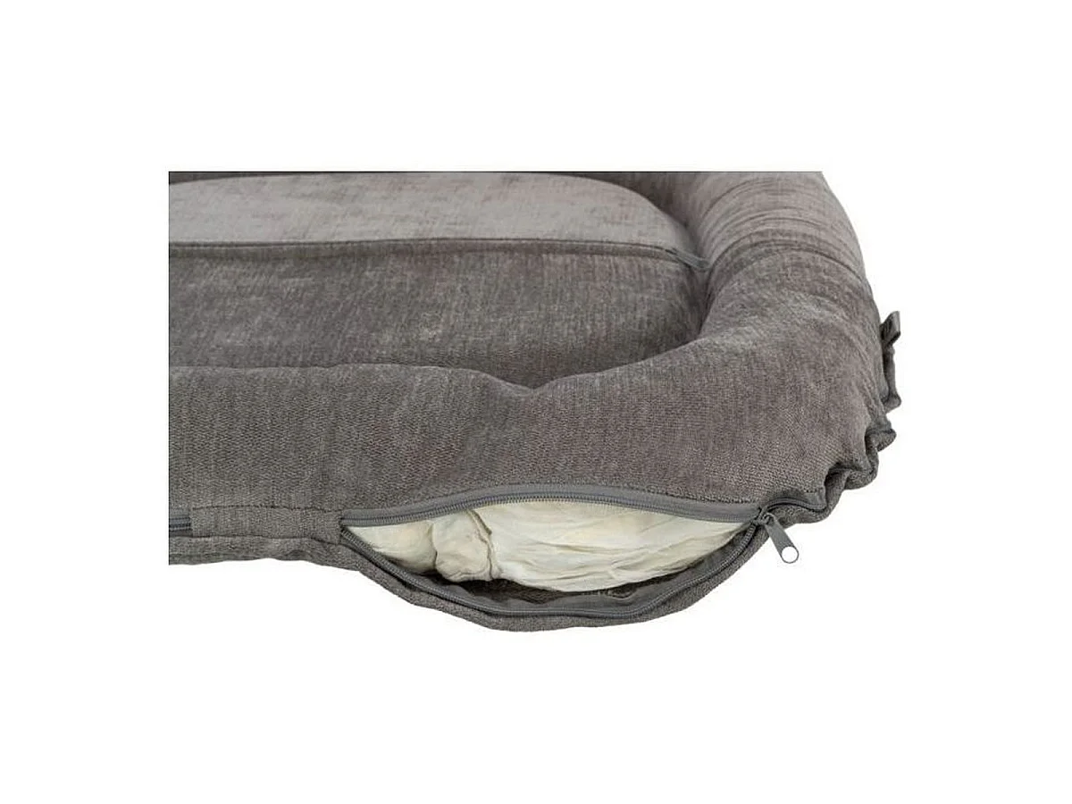 TRIXIE Vital LENNOX Ovaal Hondenbed 90 x 70 cm - Grijs Memory Foam, Afneembare Hoes