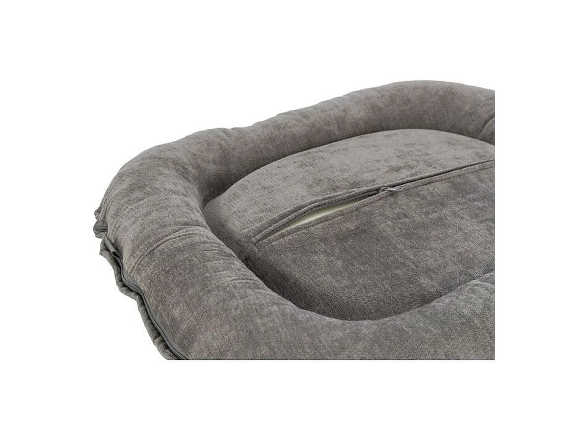 TRIXIE Vital LENNOX Orthopedisch Ovaal Hondenbed 70 x 55 cm - Grijs Chenille Comfort Ondersteuning