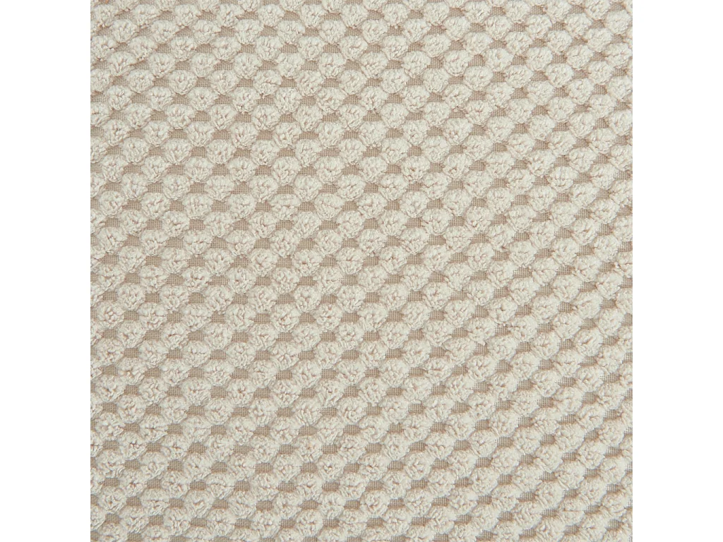 Canapé d'angle réversible tissu capitonné 3 places blanc cassé - Dot