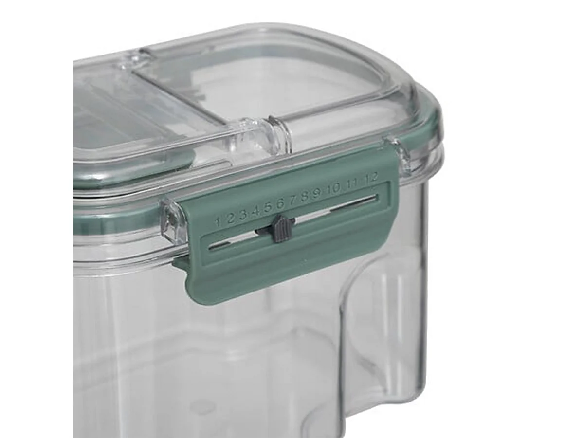 Boîte de Conservation Double Verseur "Neo" 0,6L Transparent