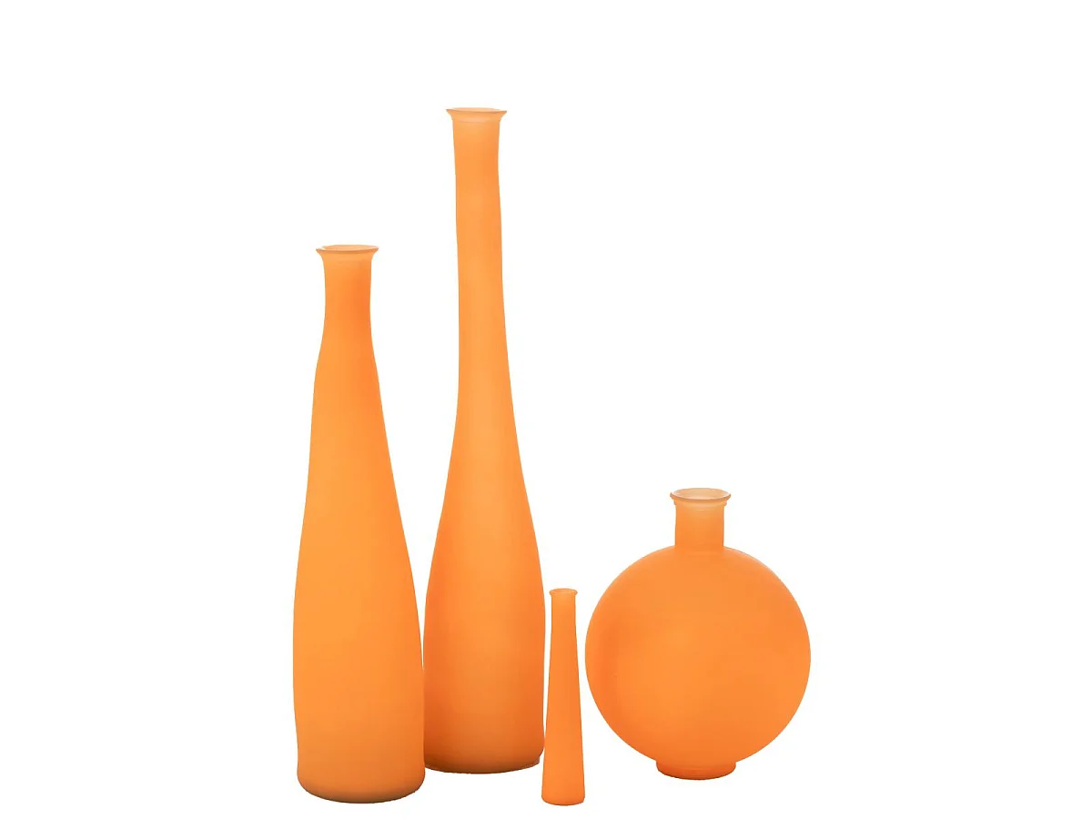 Vase Ball en Verre "Neon" 44cm Orange
