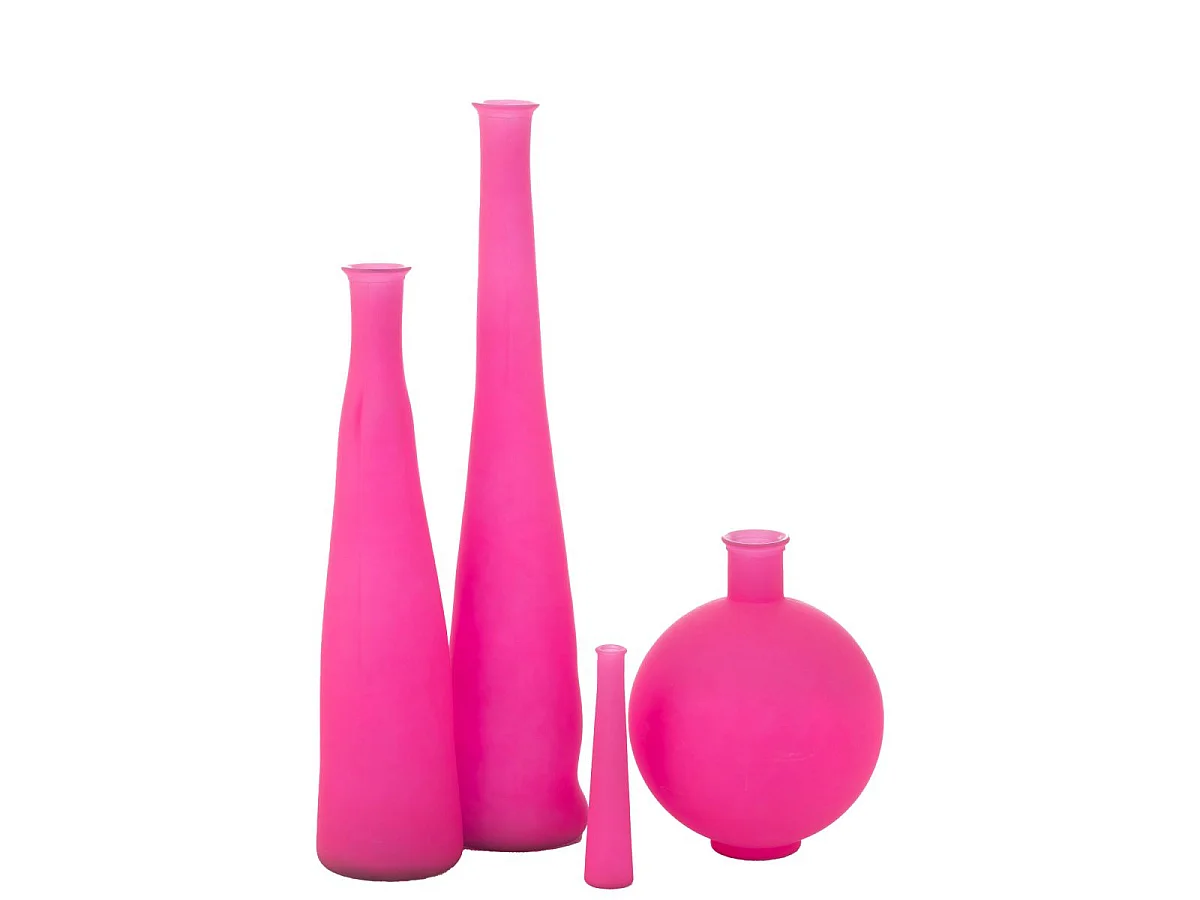 Vase Ball en Verre "Neon" 44cm Rose