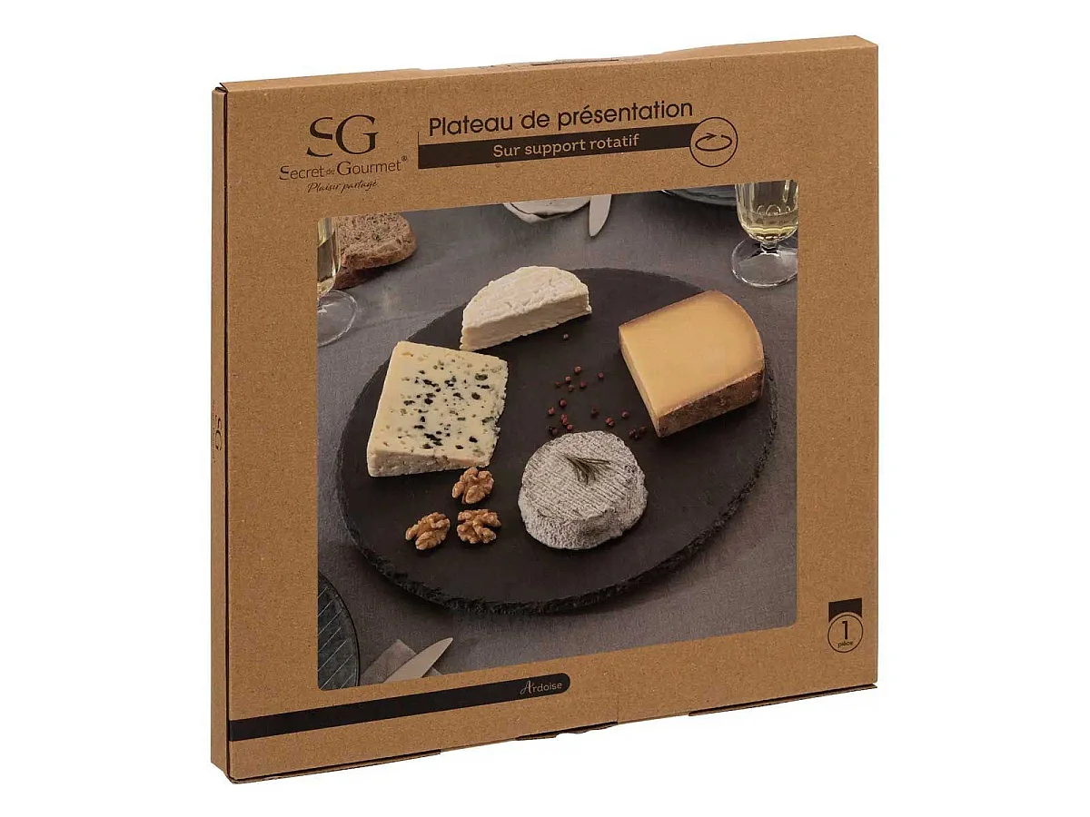 Plateau de Présentation "Tournant" 32cm Gris Foncé