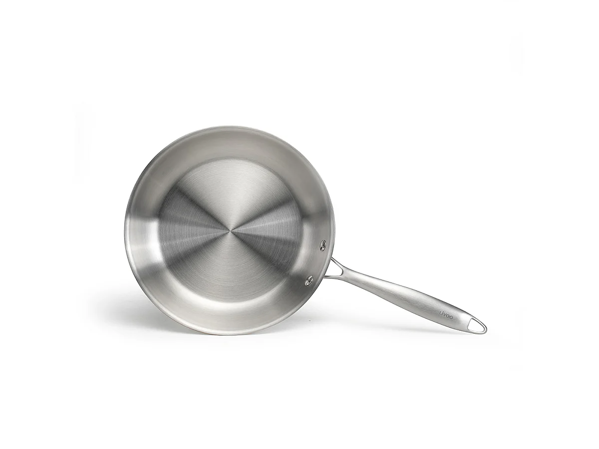 Livoo Brigade Triply Roestvrijstalen Pan 24 cm - MEP158 - Gemaakt in Frankrijk