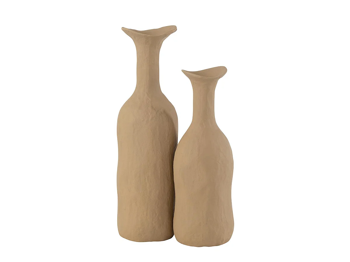 Vase Déco en Métal "Agra" 31cm Beige