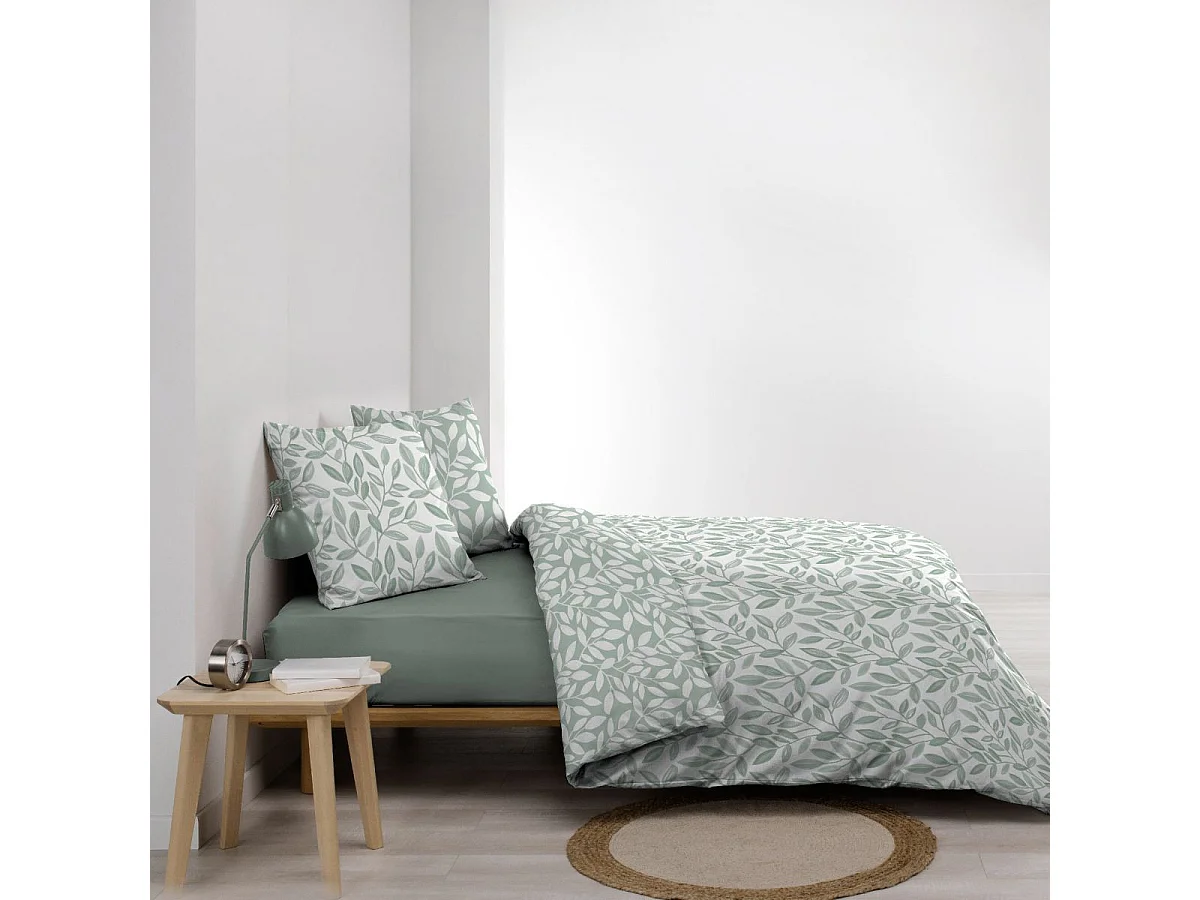 Parure de Lit Réversible 3 Pièces "Sequoia" 240x220cm Vert