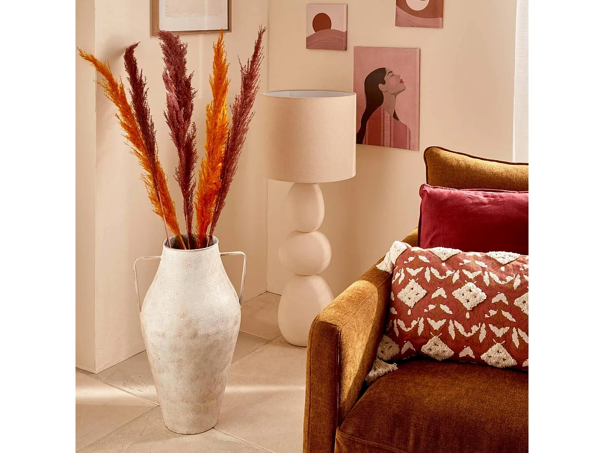 Vase Déco en Métal "Glady" 58cm Gris