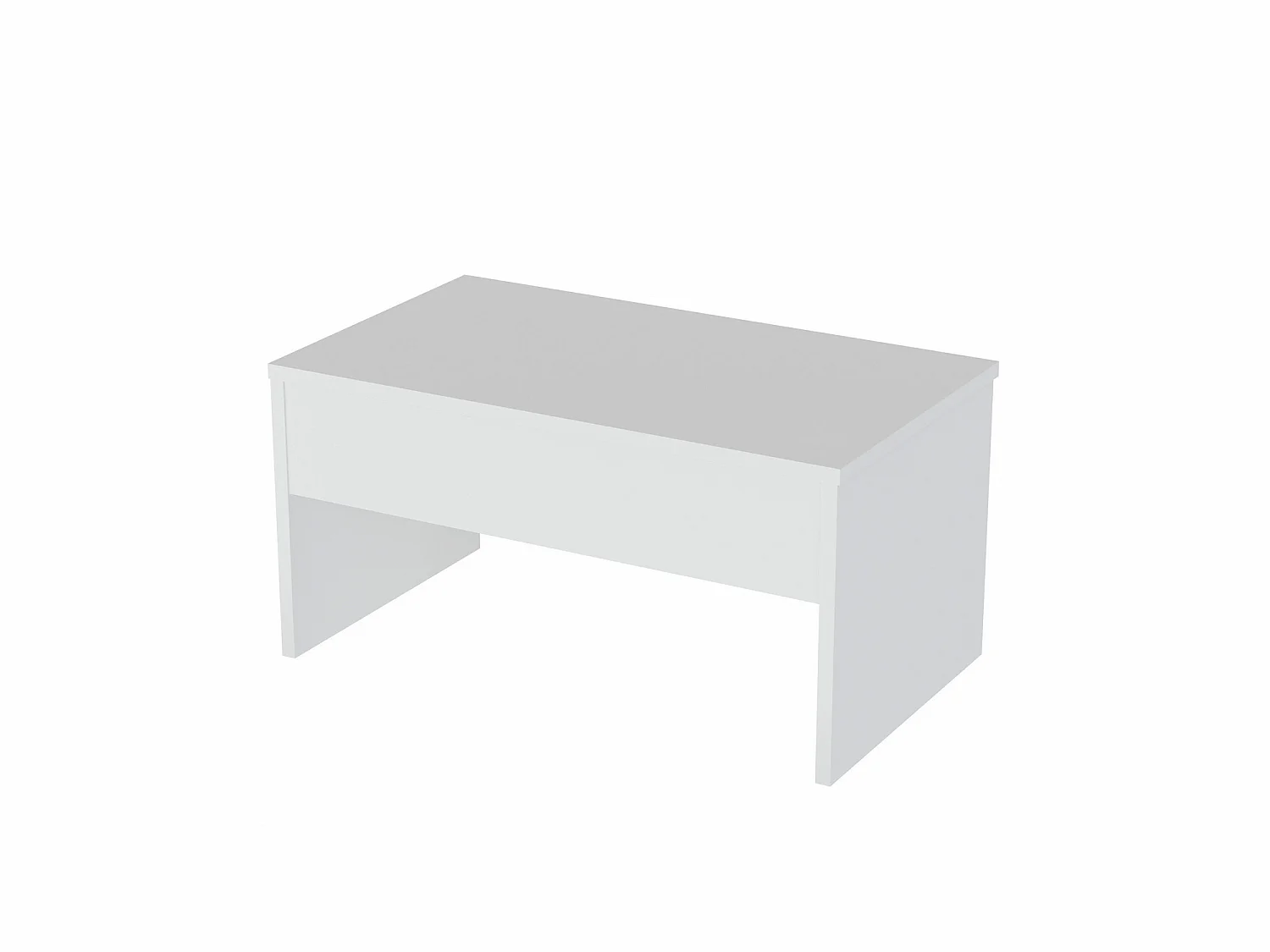 Akilli" salontafel met houten opbergkist - 90 x 52 x 45 cm - Wit
