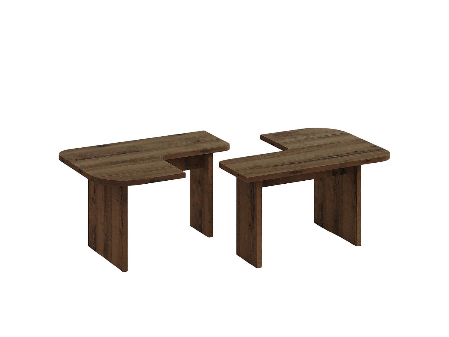 Couchtisch-Set aus Holz "Iris" - 90 x 45 x 35 cm - Braun