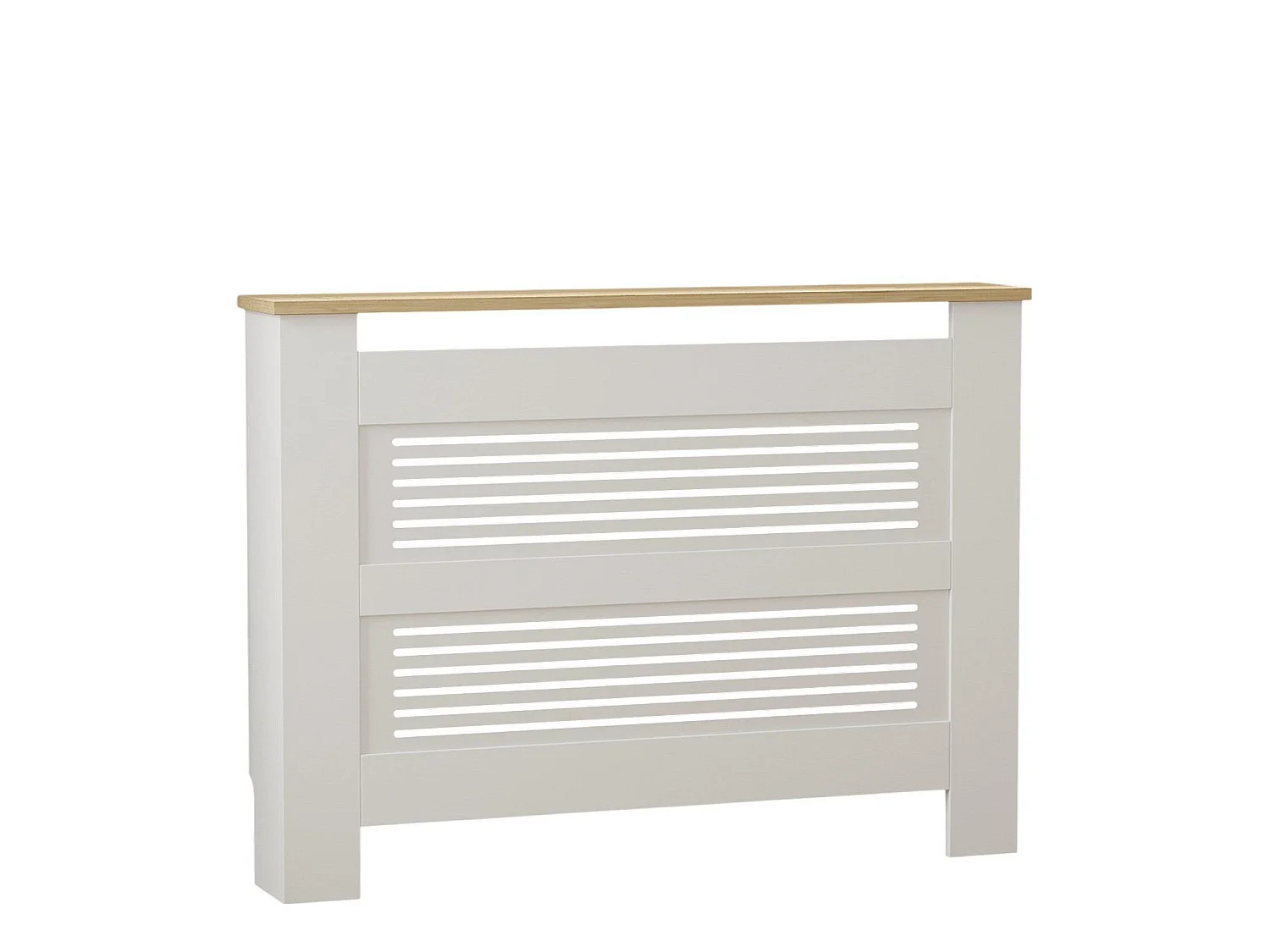 Elegant Safir Ek Radiatorskydd 112 x 19 x 82 cm - Modernt Geometrisk Design