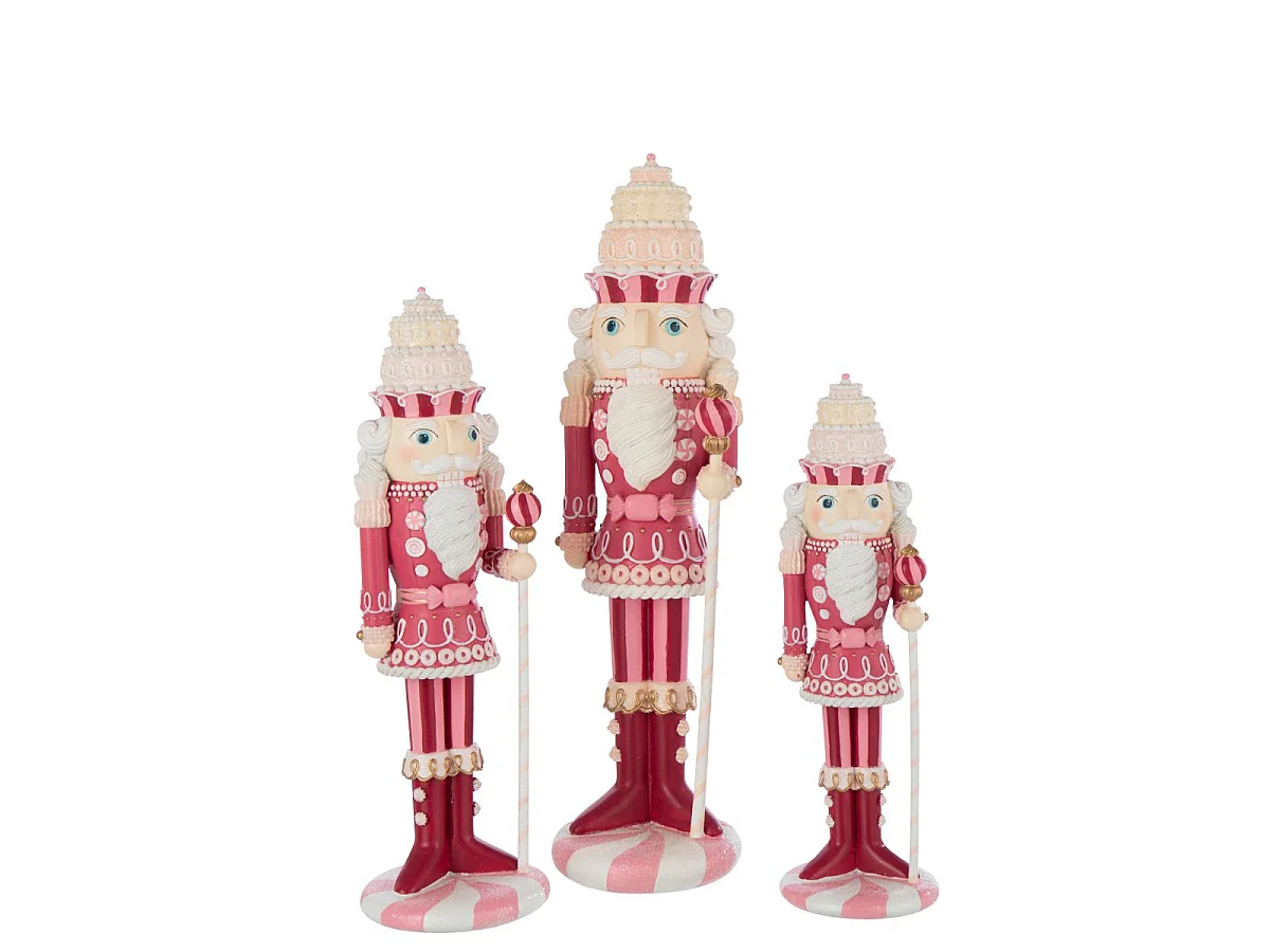 Casse-Noisette Déco "Bonbon" 38cm Rose