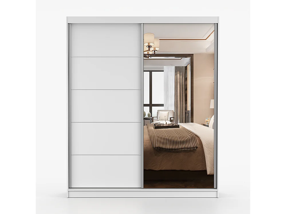 Bella 03 Frida 01 Kleiderschrank- und Kommode-Set, Weiß